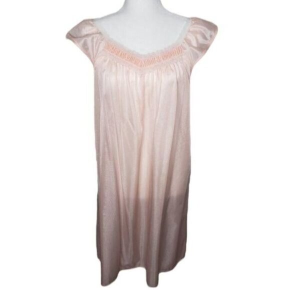 NWT Deadstock Vintage 1960s Barbiecore Pink White Girly Night Gown - Picture 2 of 9